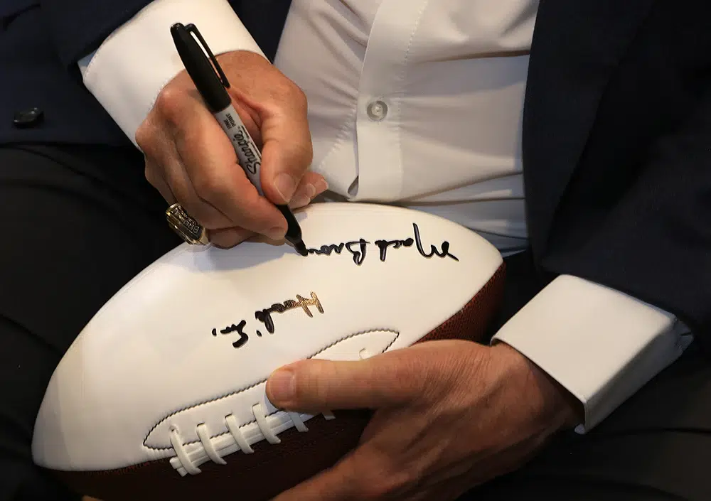 mack brown ball signing