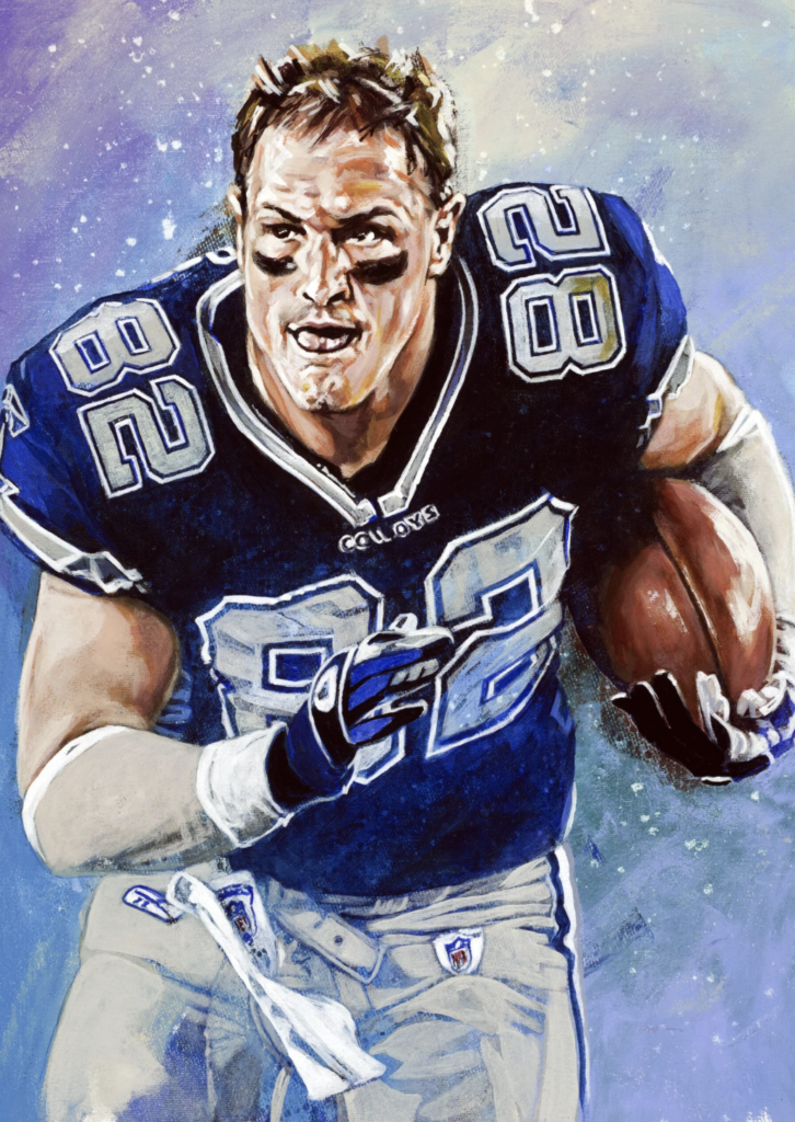 football player with blue jersey